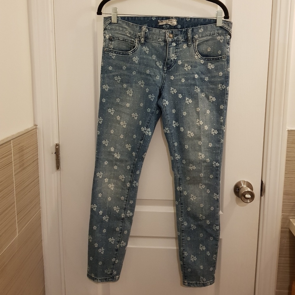 Free People Floral Jeans